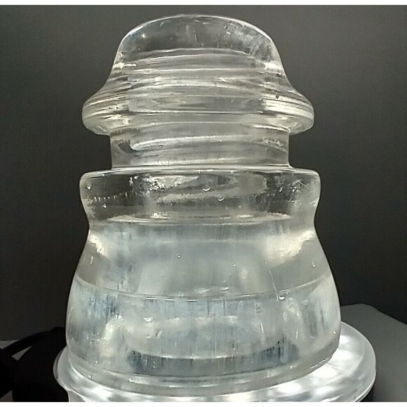 Vintage Hemingray #45 Made in USA 17-41 Clear Glass Insulator read description - Picture 10 of 10